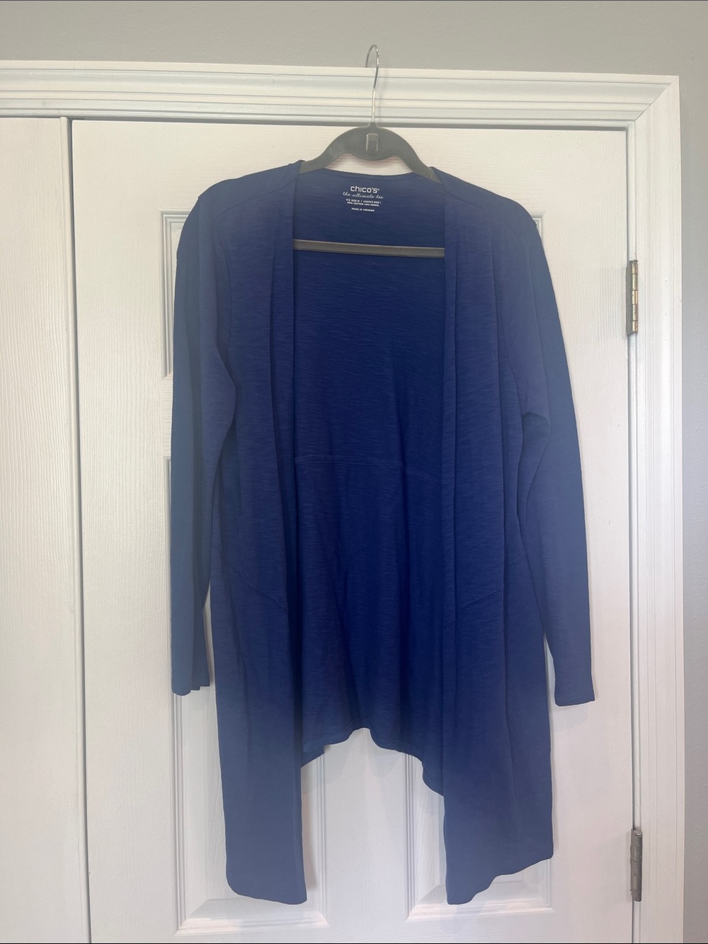 Chico's Royal Blue Open Drape Cardigan